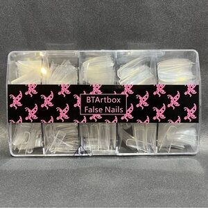 BTArtbox - 500pcs Half Cover Fake/False Nail with Case 10 Sizes - NWT